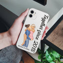 Ensemble depuis le baiser du couple - Cadeau d'anniversaire pour conjoint, mari, femme - Coque de téléphone transparente personnalisée