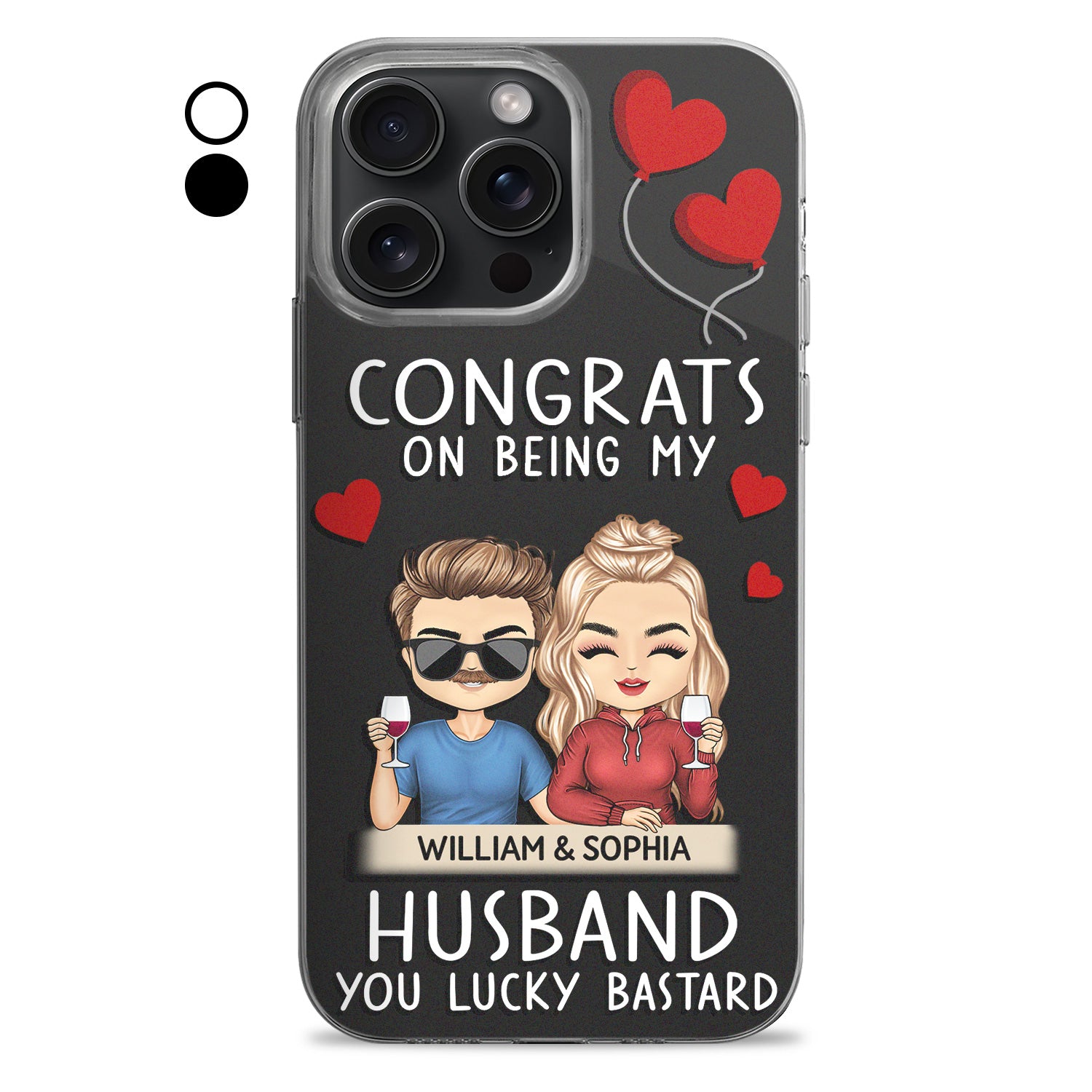 Congrats On Being My Chibi Couple - Loving, Anniversary Gift For Spouse, Husband, Wife - Personalized Clear Phone Case