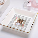 Custom Photo Hugs & Kisses - Birthday, Loving Gift For Mom, Mum, Mother, Nana, Grandma - Personalized Ring Dish