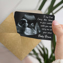 Custom Photo Until You Can Carry Me In Your Arms - Birthday, Loving Gift For Father, Dad-to-be - Personalized Aluminum Wallet Card