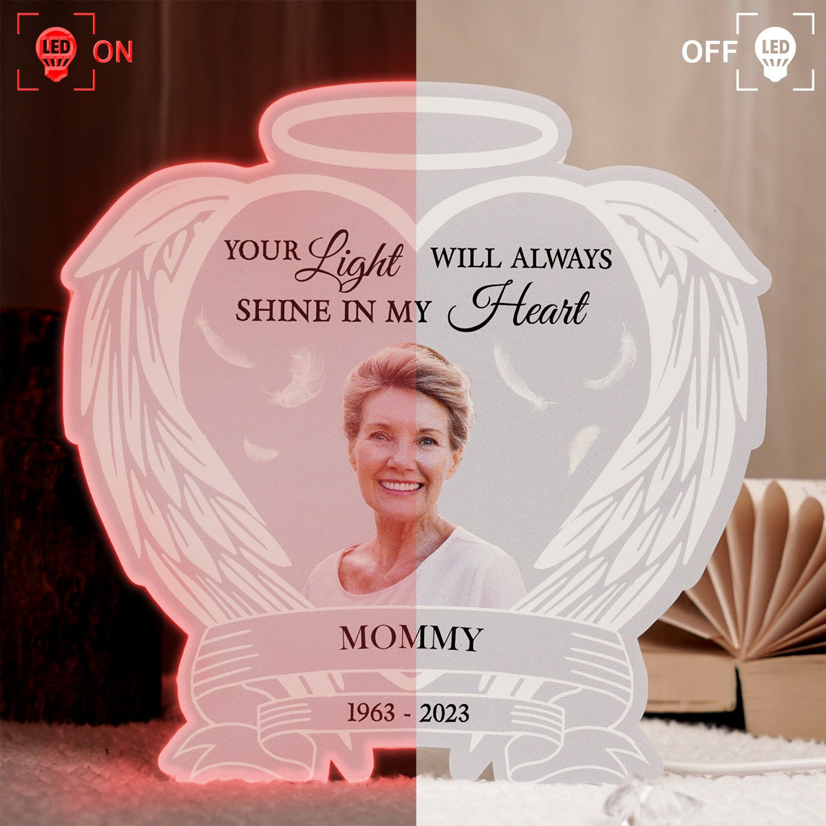 Custom Photo Always Shine In My Heart - Loving, Memorial Gift For Fami ...