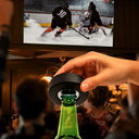 Gift For Father,New Dad,Non-Eng,Icon,Adorable - Our First Father's Day Together - Personalized Hockey Puck Bottle Opener
