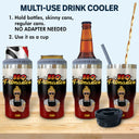 BBQ Go Get Me A Beer - Personalized Custom Triple 3 In 1 Can Cooler