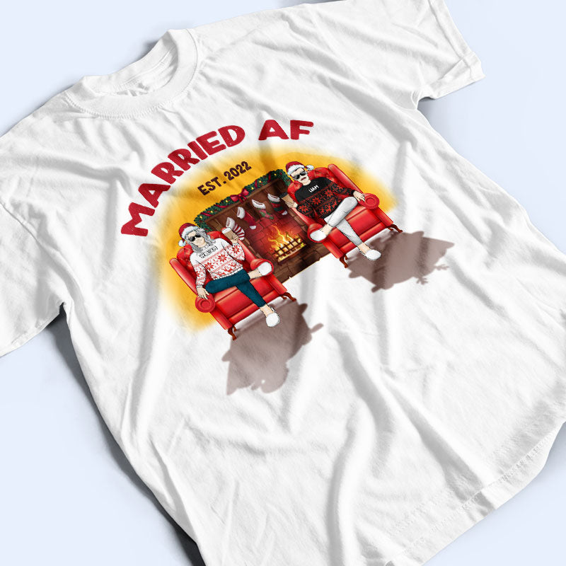 Christmas Married AF - Gift For Couples - Personalized Custom Sweatshirt