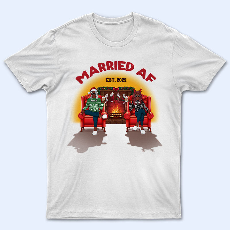Christmas Married AF - Gift For Couples - Personalized Custom Sweatshirt