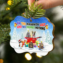 On The Naughty List And We Regret Nothing - Christmas Gift For Cat Dog Lovers - Personalized Wooden Ornament