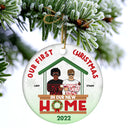 Premier Noël dans notre nouvelle maison - Cadeau pour couple - Ornement en céramique personnalisé
