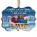 Christmas Bestie Because Of You I Laugh A Little Harder - Personalized Custom Wooden Ornament