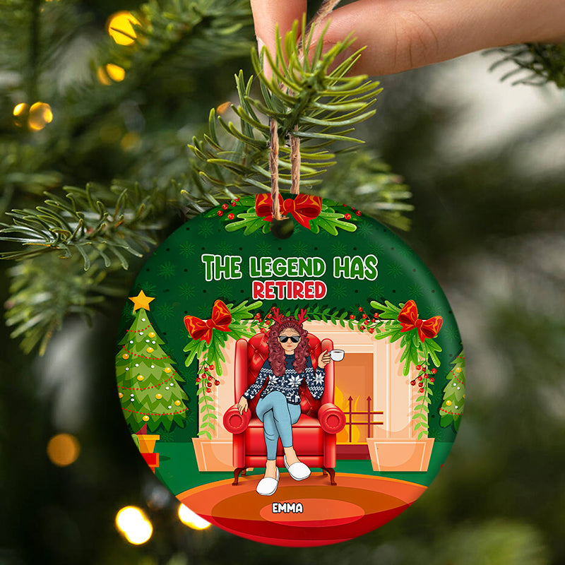 Décoration de Noël en céramique personnalisée « Retraité 2022 » : ce n'est pas mon problème