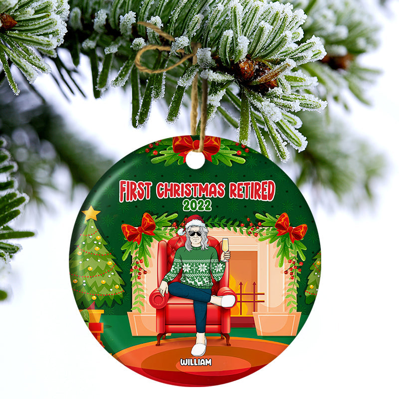 Décoration de Noël en céramique personnalisée « Retraité 2022 » : ce n'est pas mon problème