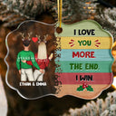 Couple de Noël que je veux ennuyer pour le reste de ma vie - Ornement médaillon acrylique personnalisé