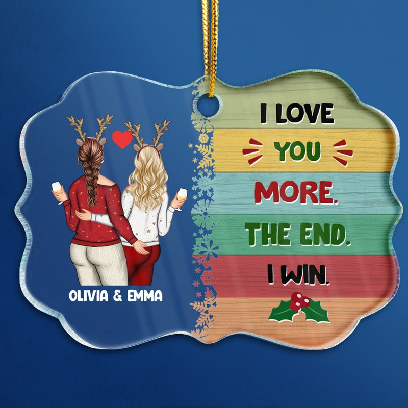 Couple de Noël que je veux ennuyer pour le reste de ma vie - Ornement médaillon acrylique personnalisé