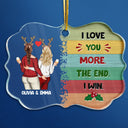 Couple de Noël que je veux ennuyer pour le reste de ma vie - Ornement médaillon acrylique personnalisé