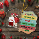 Couple de Noël que je veux ennuyer pour le reste de ma vie - Ornement médaillon acrylique personnalisé