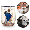 Ce n'est pas boire seul - Cadeau maman chien, papa chien - Verre à vin personnalisé