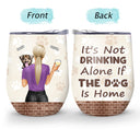 Ce n'est pas boire seul - Cadeau maman chien, papa chien - Verre à vin personnalisé