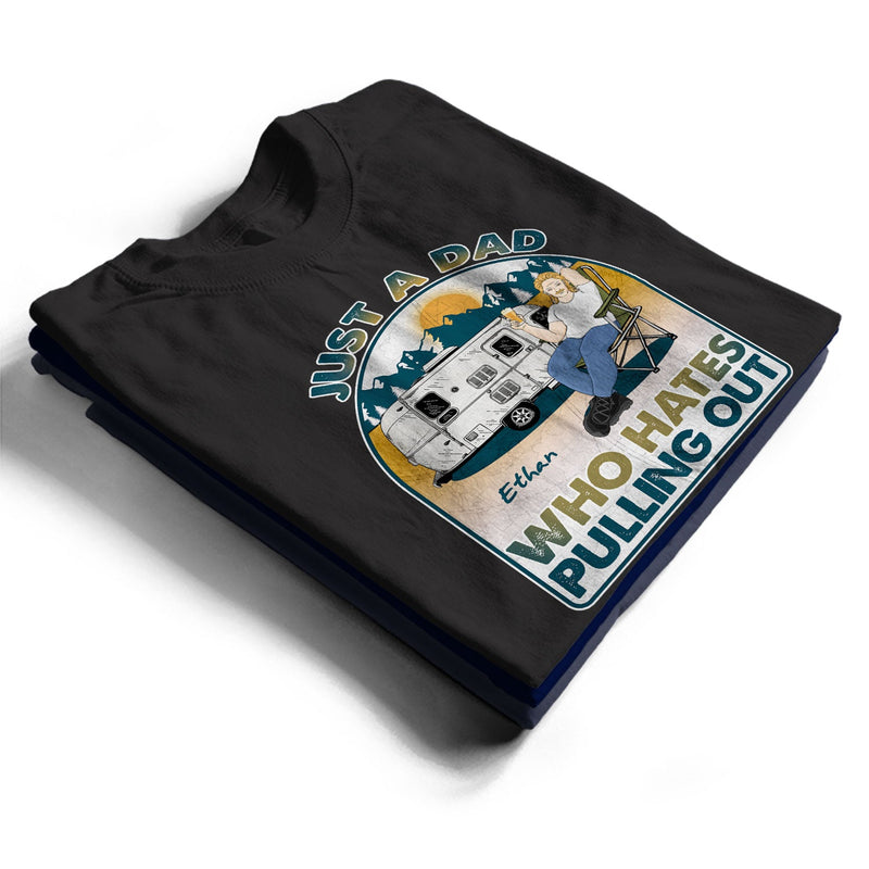 Camping qui déteste se retirer - Cadeau pour papa - T-shirt personnalisé