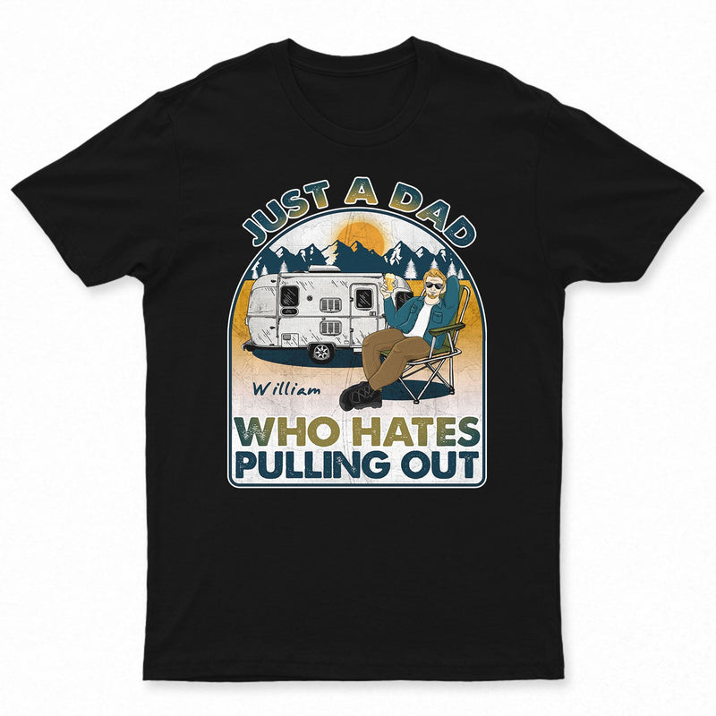 Camping qui déteste se retirer - Cadeau pour papa - T-shirt personnalisé
