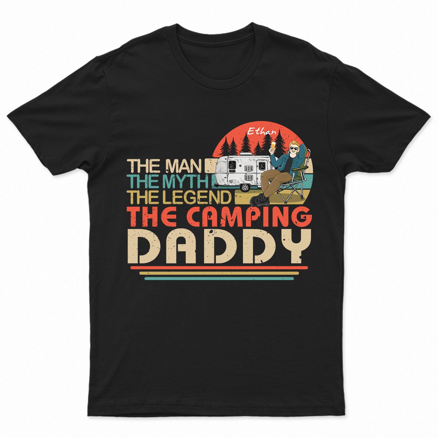 The Legend Camping Dad - Gift For Grandpa, Father And Uncle - Personalized Custom T Shirt