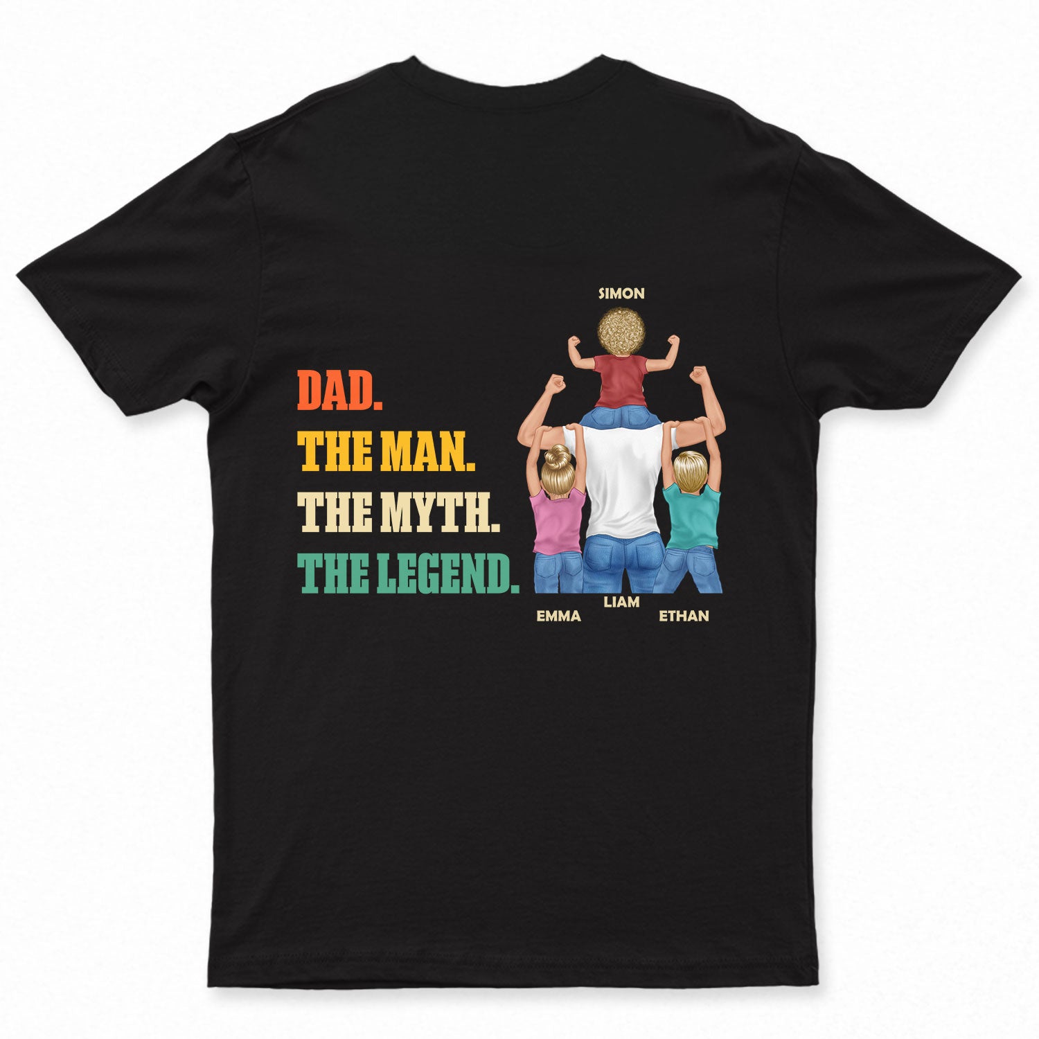 Father The Man The Myth The Legend - Gift For Father - Personalized Custom T Shirt