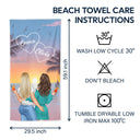 Couple Beach Love You To The Beach - Gift For Couples - Personalized Custom Beach Towel