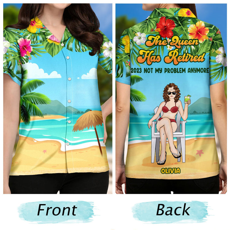 Beach The Legend The Queen Has Retired - Retirement Gift, Gift For Beach Lovers - Personalized Custom Hawaiian Shirt
