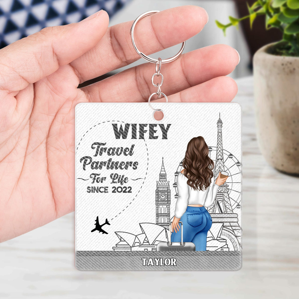 Traveling Couple Hubby & Wifey Travel Partners For Life - Gift For Cou ...