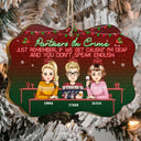 Bestie Partners In Crime If We Get Caught - Gift For Besties - Personalized Medallion Wooden Ornament