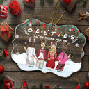 Christmas Bestie Backside I'll Be There For You - Gift For Bestie - Personalized Medallion Acrylic Ornament