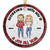 Working With You - Christmas Gift For Colleagues - Personalized Circle Ceramic Ornament
