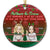 Christmas Bestie Partners In Crime - Gift For Bestie - Personalized Circle Ceramic Ornament