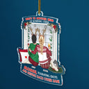 Christmas Bestie Backside Here's To Another Year - Gift For Bestie - Personalized Custom Shaped Acrylic Ornament