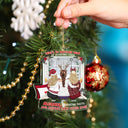 Christmas Bestie Backside Here's To Another Year - Gift For Bestie - Personalized Custom Shaped Acrylic Ornament