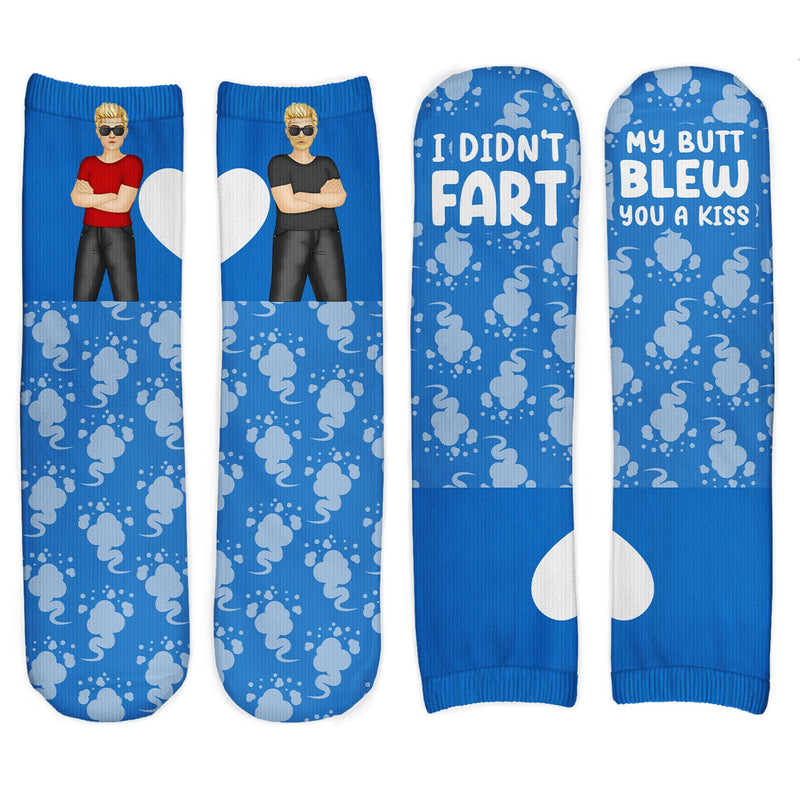 Blew You A Kiss - Gift For Couples - Personalized Socks