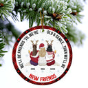 Meilleur ami de Noël, vieux et sénile, puis nous serons de nouveaux meilleurs amis - Cadeau pour meilleur ami - Ornement en céramique rond personnalisé