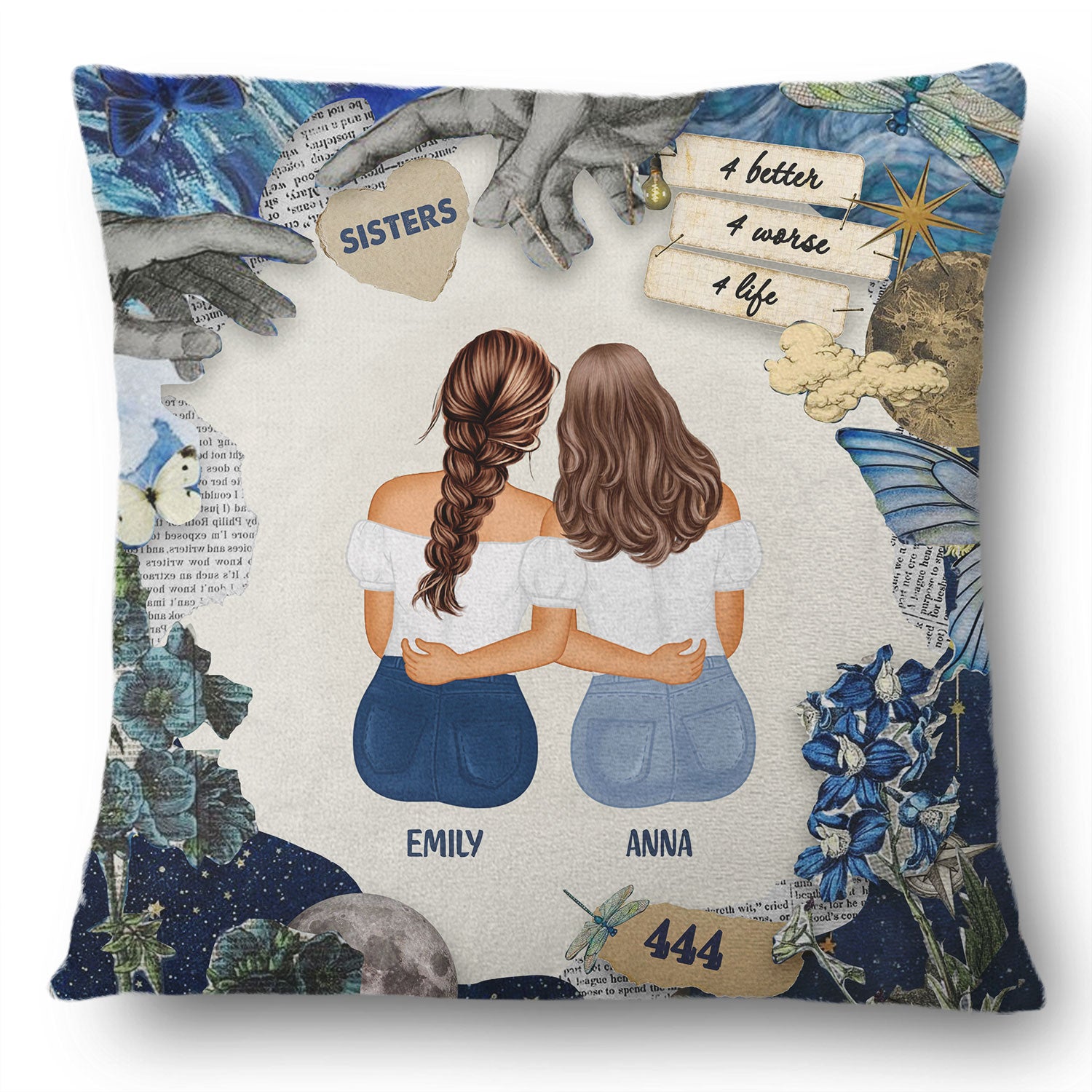 4 Better 4 Worse 4 Life - Gift For Sisters And Besties - Personalized Pillow