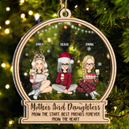Noël mère et fille dès le début - Cadeau pour maman - Décoration personnalisée à 2 couches
