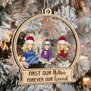 Noël mère et fille dès le début - Cadeau pour maman - Décoration personnalisée à 2 couches