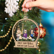 Noël mère et fille dès le début - Cadeau pour maman - Décoration personnalisée à 2 couches