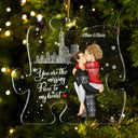 Christmas Couples You Are The Missing Piece To My Heart - Gift For Couples - Personalized Custom Shaped Acrylic Ornament