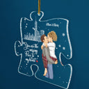 Christmas Couples You Are The Missing Piece To My Heart - Gift For Couples - Personalized Custom Shaped Acrylic Ornament