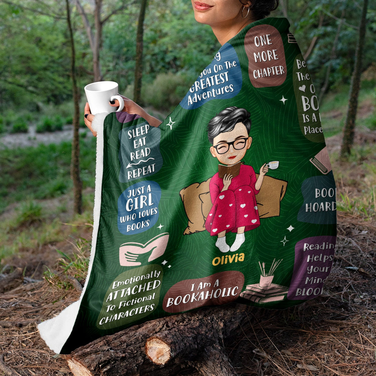 Couverture polaire personnalisée « Lire juste une fille qui aime les livres » - Cadeau pour les amoureux des livres