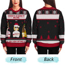 Christmas Flat Art Congrats On Being My Bestie - Gift For Bestie - Personalized Unisex Ugly Sweater