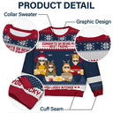 Christmas Flat Art Congrats On Being My Bestie - Gift For Bestie - Personalized Unisex Ugly Sweater