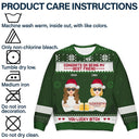 Christmas Flat Art Congrats On Being My Bestie - Gift For Bestie - Personalized Unisex Ugly Sweater