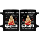 Couple Kissing I Like My Coffee Hot & Inside Me - Gift For Couples - Personalized Mug