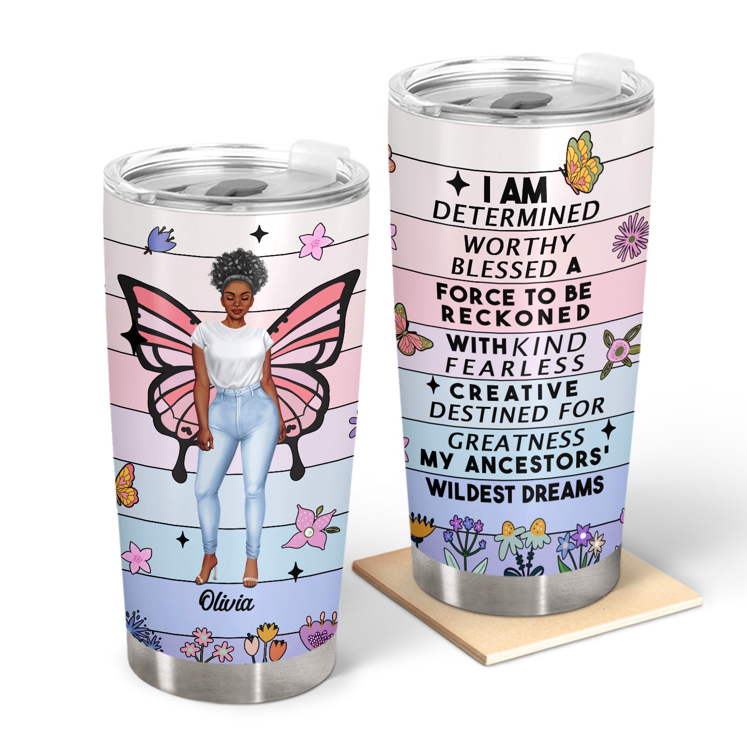 I Am Determined - Gift For Yourself, Gift For Women - Personalized Tumbler