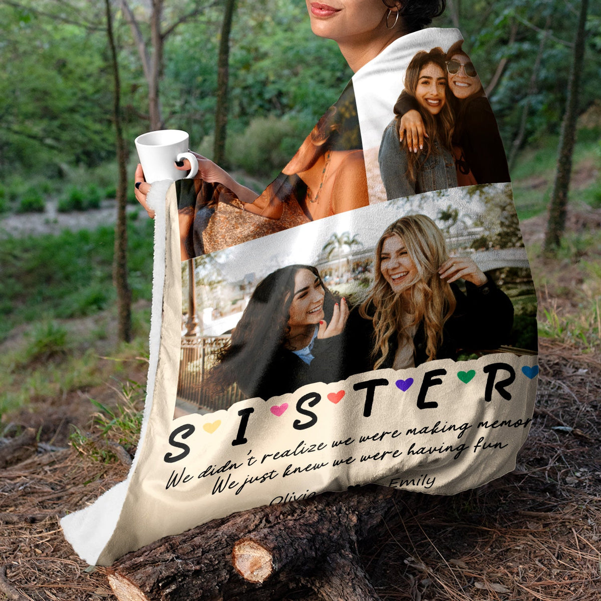 Custom Photo We Were Having Fun - Gift For Bestie - Personalized Fleece Blanket To Grow An Old Friend - Gift For Bestie - Personalized Fleece Blanket