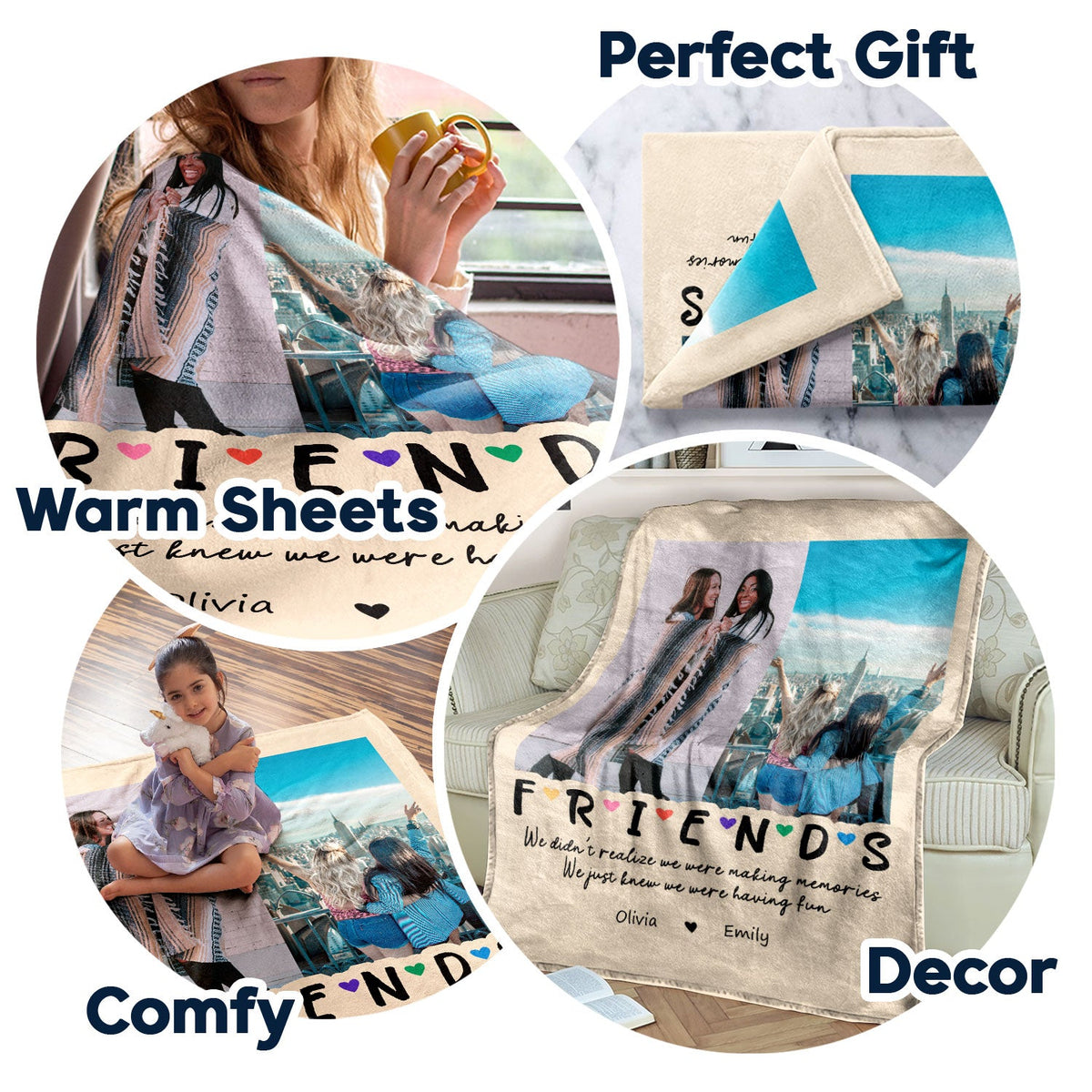 Custom Photo We Were Having Fun - Gift For Bestie - Personalized Fleece Blanket To Grow An Old Friend - Gift For Bestie - Personalized Fleece Blanket