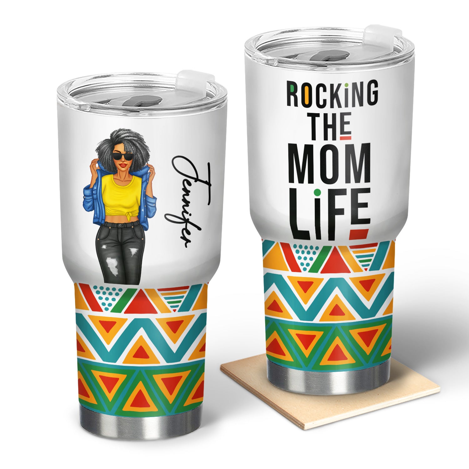 Rocking The Mom Life - Gift For Mother - Personalized 30 Oz Tumbler